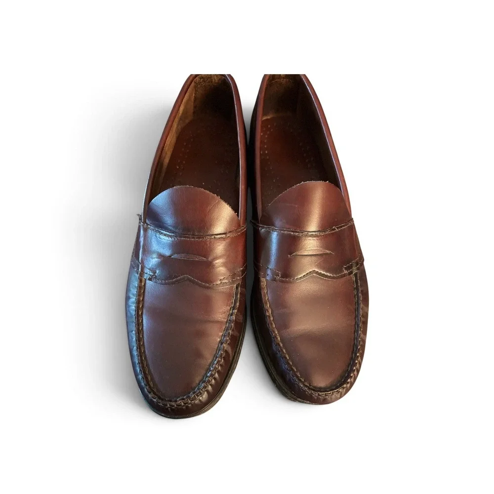 Vintage Dexter USA Handsewn Leather Penny Loafers – Men's 9D – Oxblood